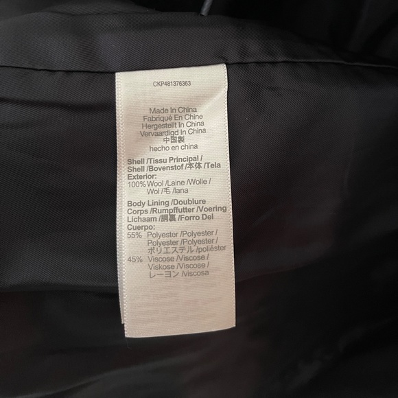 Madewell Oversized Wool Navy Coat Size 4 - Picture 4 of 8